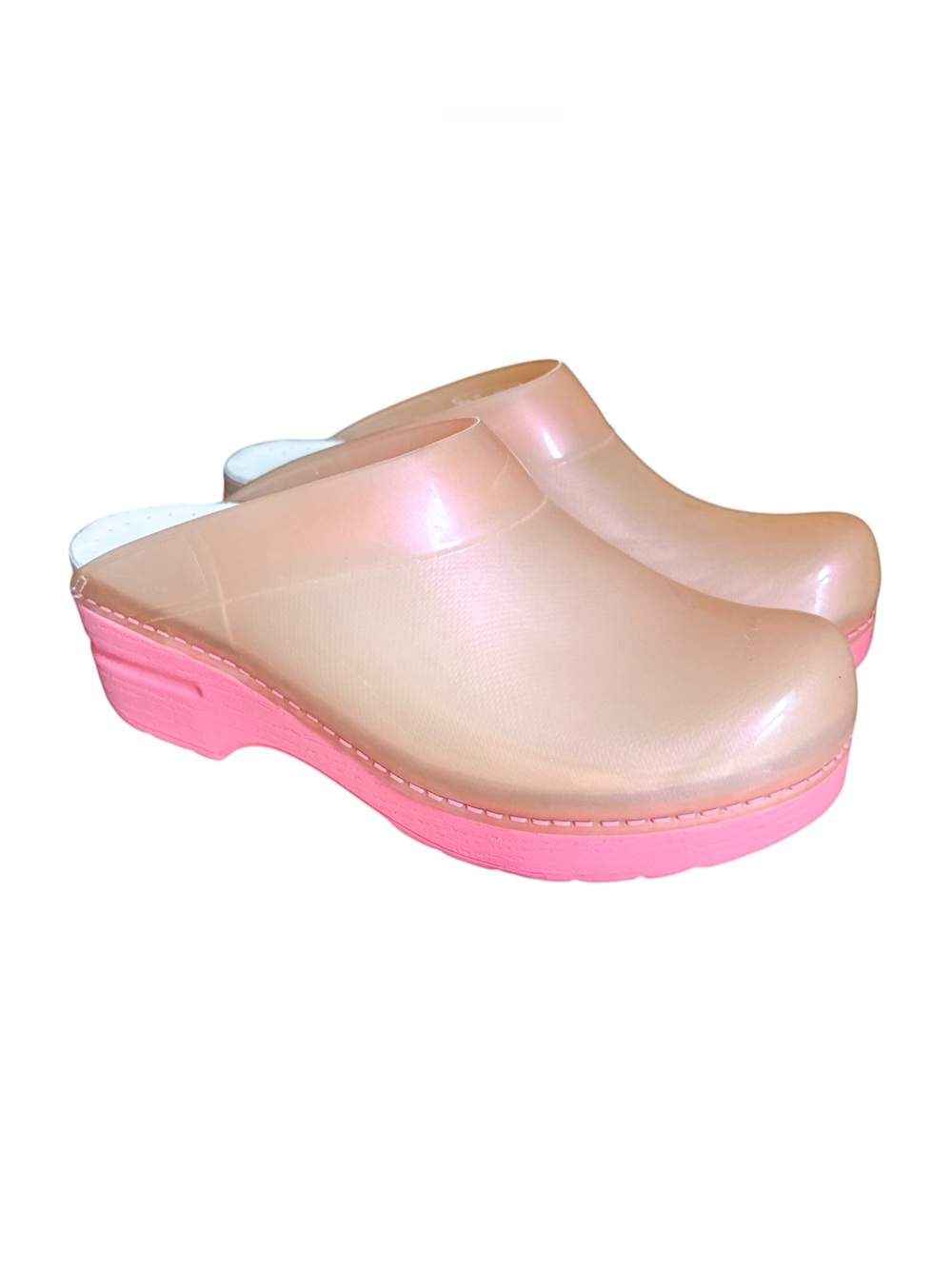 Dansko Sonja Coral Translucent Nursing Clogs